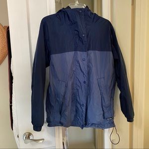 Caleba’s blue raincoat